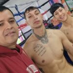 Luciano Córdoba durante un combate del Campeonato Nacional de Boxeo Amateur en Santa Fe.