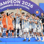 Lisandro Velázquez y Enzo López con la Selección Argentina Sub 17 de futsal