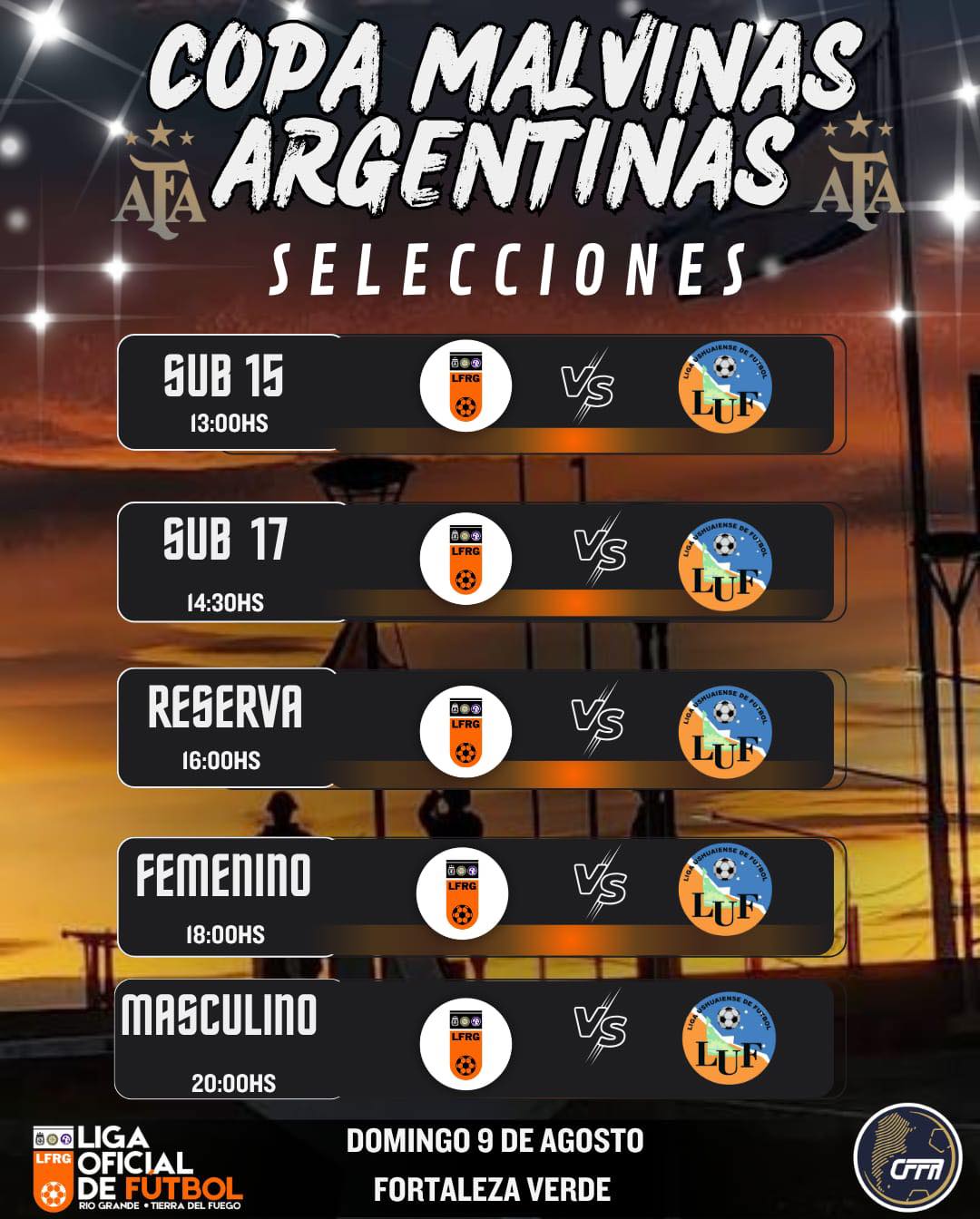 Ushuaia y Río Grande vuelven a enfrentarse por la Copa Malvinas Argentinas 4 COPA MALVINAS FIXTURE RG