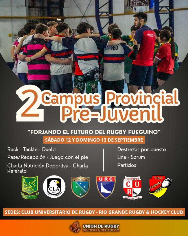 Campus Provincial Pre-Juvenil: el rugby fueguino se prepara para una nueva jornada de formación 1 CAMPUSURTDF